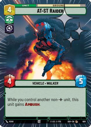 [SWU] AT-ST Raider (Hyperspace Foil) (600) - Ashes of the Empire Foil