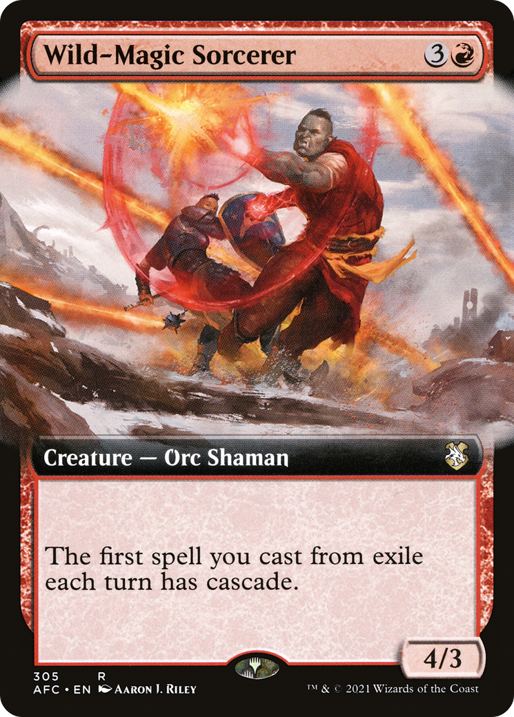 {R} Wild-Magic Sorcerer (Extended Art) [Dungeons & Dragons: Adventures in the Forgotten Realms Commander][AFC 305] - Misty Mountain Games