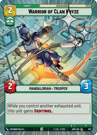 [SWU] Warrior of Clan Kryze (Hyperspace Foil) (622) - Ashes of the Empire Foil