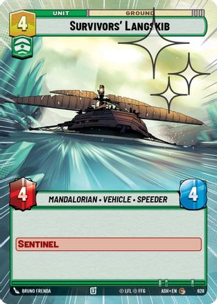 [SWU] Survivors' Langskib (Hyperspace Foil) (628) - Ashes of the Empire Foil