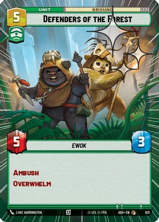 [SWU] Defenders of the Forest (Hyperspace Foil) (631) - Ashes of the Empire Foil