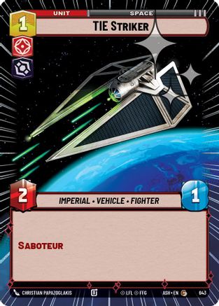 [SWU] TIE Striker (Hyperspace Foil) (643) - Ashes of the Empire Foil