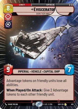 [SWU] Eviscerator - Burn Them Away (Hyperspace Foil) (651) - Ashes of the Empire Foil