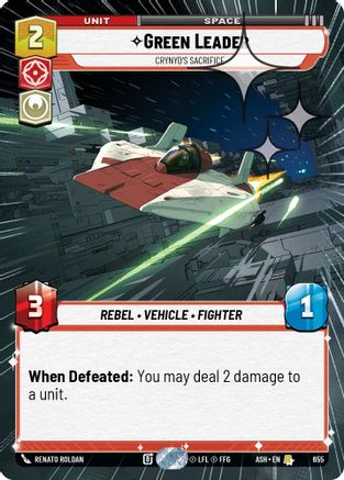 [SWU] Green Leader - Crynyd's Sacrifice (Hyperspace Foil) (655) - Ashes of the Empire Foil