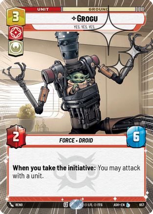 [SWU] Grogu - Yes. Yes. Yes. (Hyperspace Foil) (657) - Ashes of the Empire Foil