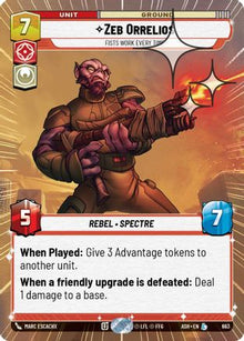 [SWU] Zeb Orrelios - Fists Work Every Time (Hyperspace Foil) (663) - Ashes of the Empire Foil