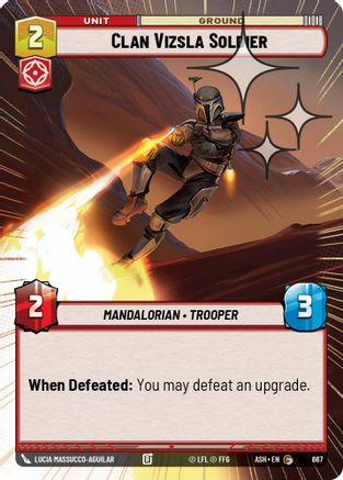 [SWU] Clan Vizsla Soldier (Hyperspace Foil) (667) - Ashes of the Empire Foil