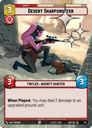 [SWU] Desert Sharpshooter (Hyperspace Foil) (672) - Ashes of the Empire Foil