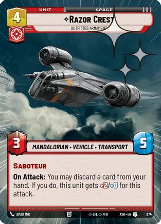 [SWU] Razor Crest - Outfitted Armament (Hyperspace Foil) (674) - Ashes of the Empire Foil