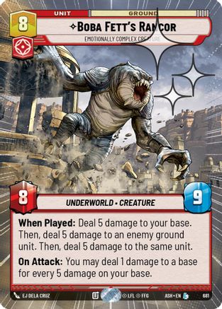 [SWU] Boba Fett's Rancor - Emotionally Complex Creature (Hyperspace Foil) (681) - Ashes of the Empire Foil
