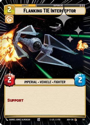 [SWU] Flanking TIE Interceptor (Hyperspace Foil) (717) - Ashes of the Empire Foil
