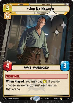 [SWU] Jod Na Nawood - Keeping Secrets (Hyperspace Foil) (721) - Ashes of the Empire Foil
