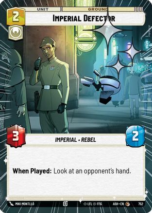 [SWU] Imperial Defector (Hyperspace Foil) (752) - Ashes of the Empire Foil