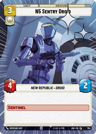 [SWU] N5 Sentry Droid (Hyperspace Foil) (754) - Ashes of the Empire Foil