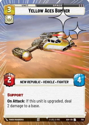 [SWU] Yellow Aces Bomber (Hyperspace Foil) (755) - Ashes of the Empire Foil