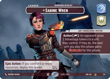 [SWU] Sabine Wren - Bargaining on Belief (Showcase) (772) - Ashes of the Empire Foil