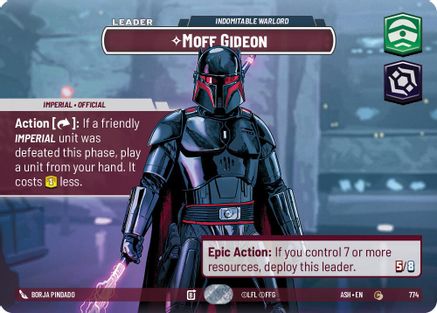 [SWU] Moff Gideon - Indomitable Warlord (Showcase) (774) - Ashes of the Empire Foil