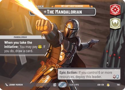 [SWU] The Mandalorian - We Can't Keep Running (Showcase) (780) - Ashes of the Empire Foil