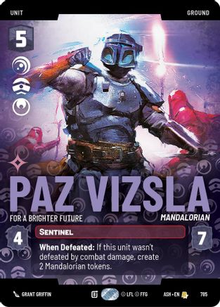 [SWU] Paz Vizsla - For a Brighter Future (Prestige) (785) - Ashes of the Empire