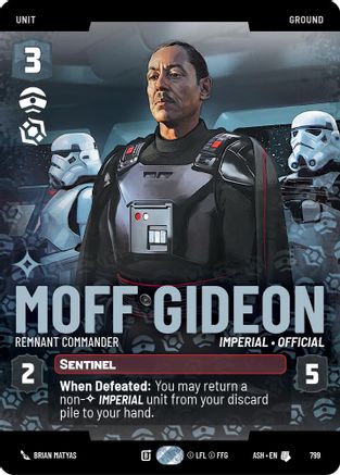 [SWU] Moff Gideon - Remnant Commander (Prestige) (799) - Ashes of the Empire