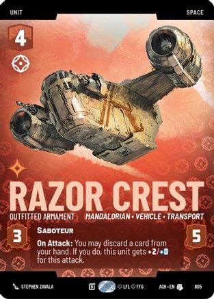[SWU] Razor Crest - Outfitted Armament (Prestige) (805) - Ashes of the Empire