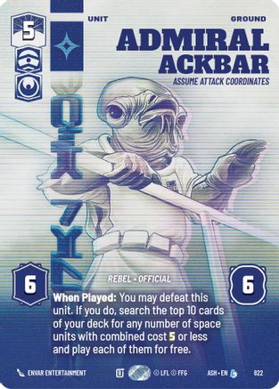 [SWU] Admiral Ackbar - Assume Attack Coordinates (Prestige) (822) - Ashes of the Empire