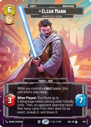 [SWU] Elzar Mann - Haunted by a Vision (Prestige) (829) - Ashes of the Empire
