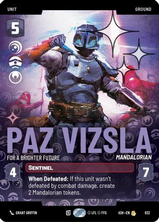 [SWU] Paz Vizsla - For a Brighter Future (Prestige Foil) (832) - Ashes of the Empire Foil