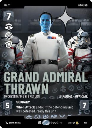 [SWU] Grand Admiral Thrawn - Orchestrating His Return (Prestige Foil) (835) - Ashes of the Empire Foil