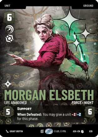 [SWU] Morgan Elsbeth - Life Abandoned (Prestige Foil) (839) - Ashes of the Empire Foil