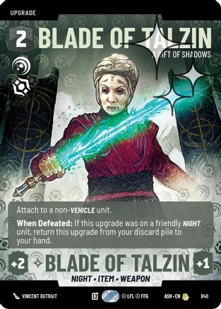 [SWU] Blade of Talzin - A Gift of Shadows (Prestige Foil) (840) - Ashes of the Empire Foil