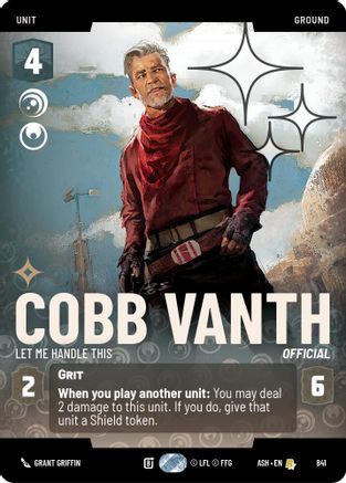 [SWU] Cobb Vanth - Let Me Handle This (Prestige Foil) (841) - Ashes of the Empire Foil