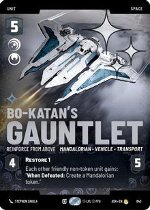 [SWU] Bo-Katan's Gauntlet - Reinforce from Above (Prestige Foil) (843) - Ashes of the Empire Foil