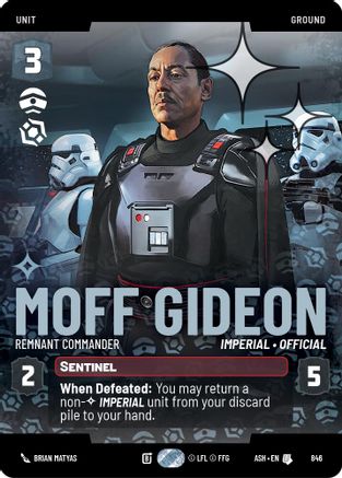 [SWU] Moff Gideon - Remnant Commander (Prestige Foil) (846) - Ashes of the Empire Foil