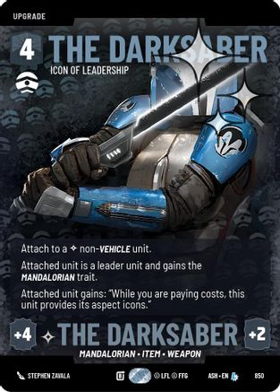 [SWU] The Darksaber - Icon of Leadership (Prestige Foil) (850) - Ashes of the Empire Foil