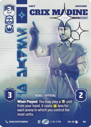 [SWU] Crix Madine - Strike Team Strategist (Prestige Foil) (868) - Ashes of the Empire Foil