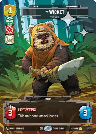 [SWU] Wicket - Yub Nub! (Prestige Foil) (873) - Ashes of the Empire Foil
