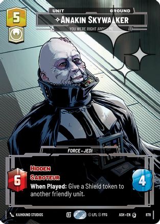 [SWU] Anakin Skywalker - You Were Right About Me (Prestige Foil) (878) - Ashes of the Empire Foil