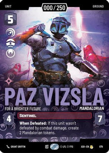 [SWU] Paz Vizsla - For a Brighter Future (Serialized) (879) - Ashes of the Empire Foil
