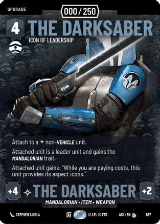 [SWU] The Darksaber - Icon of Leadership (Serialized) (897) - Ashes of the Empire Foil