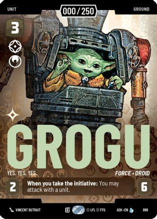 [SWU] Grogu - Yes. Yes. Yes. (Serialized) (898) - Ashes of the Empire Foil