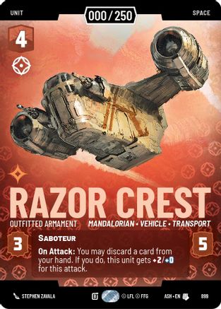 [SWU] Razor Crest - Outfitted Armament (Serialized) (899) - Ashes of the Empire Foil
