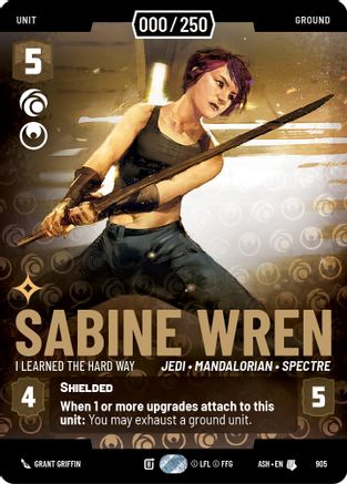 [SWU] Sabine Wren - I Learned the Hard Way (Serialized) (905) - Ashes of the Empire Foil