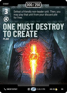 [SWU] One Must Destroy to Create (Serialized) (910) - Ashes of the Empire Foil