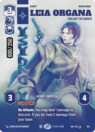 [SWU] Leia Organa - Vigilant for Danger (Serialized) (913) - Ashes of the Empire Foil