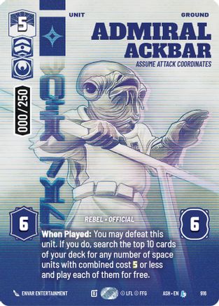 [SWU] Admiral Ackbar - Assume Attack Coordinates (Serialized) (916) - Ashes of the Empire Foil
