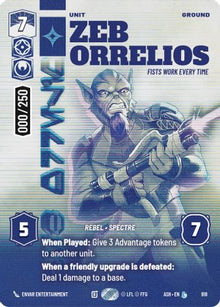 [SWU] Zeb Orrelios - Fists Work Every Time (Serialized) (918) - Ashes of the Empire Foil