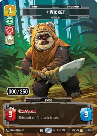 [SWU] Wicket - Yub Nub! (Serialized) (920) - Ashes of the Empire Foil