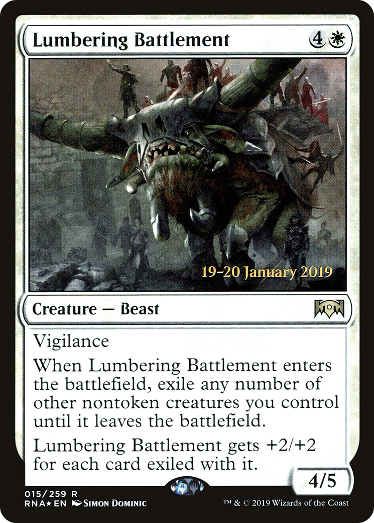 {R} Lumbering Battlement [Ravnica Allegiance Prerelease Promos][PR RNA 015]