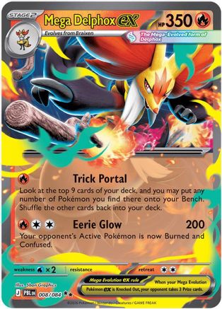 [PKM] Mega Delphox ex - 8/null [ME05: Pitch Black] Holofoil